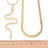 304 Stainless Steel Snake Pendant Double Layer Necklaces for Women LS-NJEW-Z108-03G-5