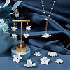 120Pcs 6 Style Flower ABS Plastic Imitation Pearl Bead Caps OACR-NB0001-41-5