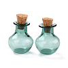 Round Glass Cork Bottles Ornament X-GLAA-D002-03C-1