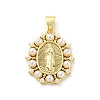 Brass with ABS Plastic Imitation Pearl Pendants FIND-Z023-04B-1