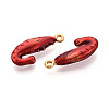 304 Stainless Steel Enamel Pendants STAS-N124-23G-2