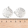 Non-Tarnish 304 Stainless Steel Pendant Cabochon Settings STAS-P364-09P-3