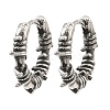 316 Surgical Stainless Steel Hoop Earrings EJEW-D096-02D-AS-1