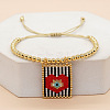 Handmade Glass Seed Bead Charm Bracelets PX3298-7-1