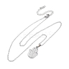 Hamsa Hand 304 Stainless Steel Pendant Necklaces NJEW-H059-01P-4