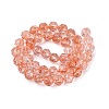 Crackle Transparent Glass Beads Strands GLAA-N063-10mm-11-3
