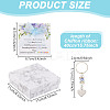 Heart Glass & Stainless Steel Bride Bouquet Pendant Decoration HJEW-GO00081-05-2