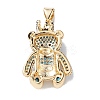 Brass Micro Pave Cubic Zirconia Pendants KK-M240-04-4