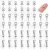 90Pcs 3 Style Stainless Steel Peg Bails Pendants STAS-UN0054-54-1