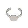 304 Stainless Steel Cuff Ring Components STAS-D372-04P-03-2