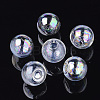 Round Handmade One Hole Blown Glass Globe Ball Bottles BLOW-R002-14mm-AB-1