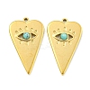 Natural Turquoise Heart Eye Pendants STAS-L278-114G-03-1