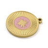 316 Surgical Stainless Steel Enamel Pendants STAS-M073-18A-02G-2