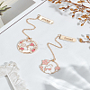 2Pcs 2 Styles Zinc Alloy Enamel Bookmarks AJEW-LP0006-04B-1