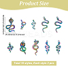 4 Bags 2 Styles Rainbow Color Alloy Pendants FIND-ME0001-85-2