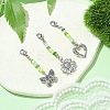 Glass Beaded & Alloy Pendant Decorations HJEW-YW00004-2