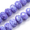 Opaque Baking Painted Glass Beads Strands EGLA-N006-009B-A11-1