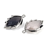 Natural Agate Faceted Leaf Pendants G-I375-04P-14-2