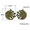 Tibetan Style Alloy Pendants TIBEP-22752-AB-NR-2