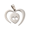 Non-Tarnish 201 Stainless Steel Pendants LS-STAS-E175-16P-1