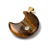 Natural Tiger Eye Pendants G-A297-02G-04-2