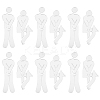 3D Plastic Self-Adhesive Man & Woman Pattern Mirror WC Sign DIY-WH0308-145C-1