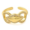 Bowknot Brass Micro Pave Clear Cubic Zirconia Open Cuff Rings for Women LS-RJEW-Z070-06G-2