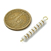 Natural Howlite & Electroplated Synthetic Non-magnetic Hematite Heishi Connector Charms PALLOY-JF03291-03-2