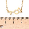 304 Stainless Steel Chemical Symbol Pendant Necklaces NJEW-Z073-03G-03-5