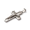 304 Stainless Steel Religion Jesus Cross Pendants STAS-F323-08P-2