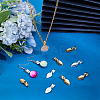 100Pcs 2 Colors Tibetan Style Alloy Glue-on Flat Pad Bails TIBEP-WR0001-02-4