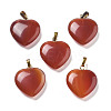 Dyed & Heated Natural Carnelian Pendants G-G956-B52-G-1