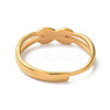 Ion Plating(IP) 304 Stainless Steel Infinity Adjustable Rings RJEW-D006-17G-3