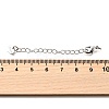 Brass Micro Pave Cubic Zirconia End With Chain KK-V011-27P-3