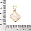 Brass Pave Clear Cubic Zirconia Pendants KK-G553-12G-3