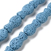 Fish Dyed Natural Lava Rock Beads Strands G-O126-01A-01-1