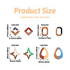 16Pcs 8 Style Opaque Resin & Walnut Wood Pendants RESI-CW0001-15-3