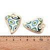 Rack Plating Alloy Enamel Pendants PALLOY-T091-15E-3