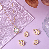 10Pcs 2 Styles Brass Pendant Rhinestone Settings KK-BBC0008-53-4