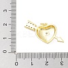 Rack Plating Brass Micro Pave Clear Cubic Zirconia Pendants KK-A208-05G-3