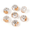 Transparent Resin Rondelle European Beads RESI-N044-01-2