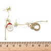 Christmas Aloy Enamel Dangle Stud Earrings for Women EJEW-F399-05A-G-3