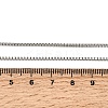 Non-Tarnish 201 Stainless Steel Box Chain Necklaces STAS-P101-45P-3