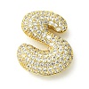 Rack Plating Brass Cubic Zirconia Pendants KK-S378-02G-S-1