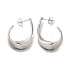 304 Stainless Steel Oval Stud Earrings for Women EJEW-S227-60P-1