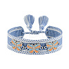 Butterfly Adjustable Polyester & Alloy & Resin Enamel & Rhinestone Slider Bracelets FS-WG9985D-06-1