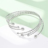 304 Stainless Steel Cuff Bangles for Women BJEW-B150-03P-2