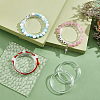   20Pcs Small Transparent Shelf Bangle Organizer Bracelet Displays Stand Jewelry Holder BDIS-PH0001-04-2