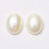 Acrylic Imitation Pearl Cabochons LS-X-MACR-E007-8x10mm-J02-1