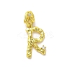 Rack Plating Brass Micro Pave Cubic Zirconia European Dangle Charms KK-L210-015G-R-1